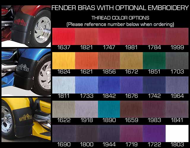 Adventure IRS Motor Trike Conversion Embroidered Fender Bras